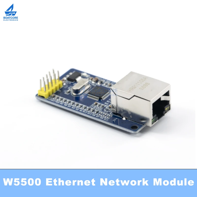 1PCS W5500 Chip New SPI to LAN Ethernet Converter TCP IP 51 STM32 Microcontroller Program Module