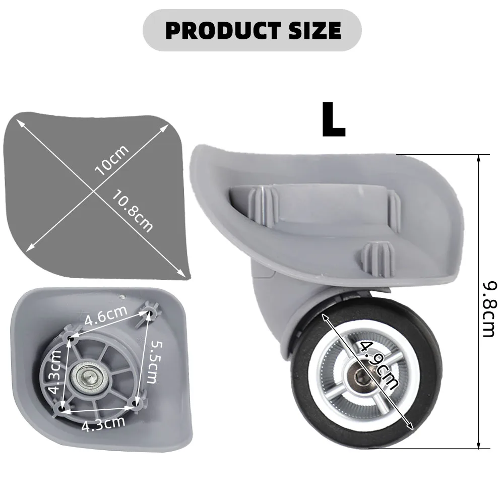 A08 Replacement Luggage Wheels Trolley Wheels Bag Accessories Luggage Wheels Suitcase Parts High Quality Repair Universal Wheel