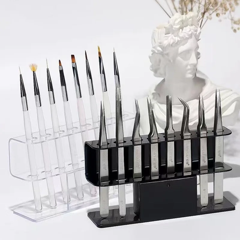 8 Gaten Wimpers Pincet Display Rack Pincet Wimper Extensions Opbergrek Wenkbrauw Pincet Opbergdoos Acryl Pincet Rek