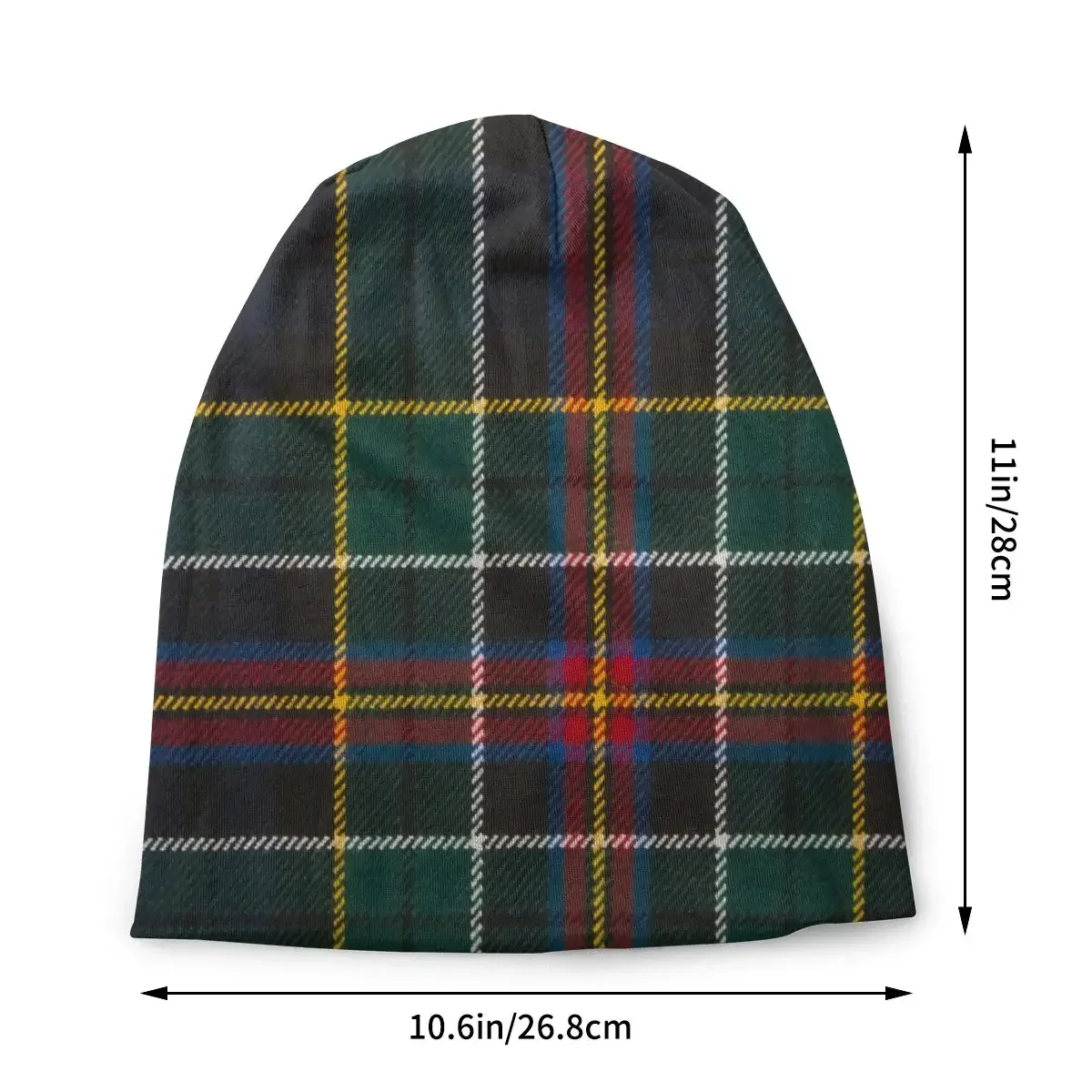 Tartan Plaid Thin Skullies Beanies Outdoor Caps For Men Women Ski Caps Bonnet Hats