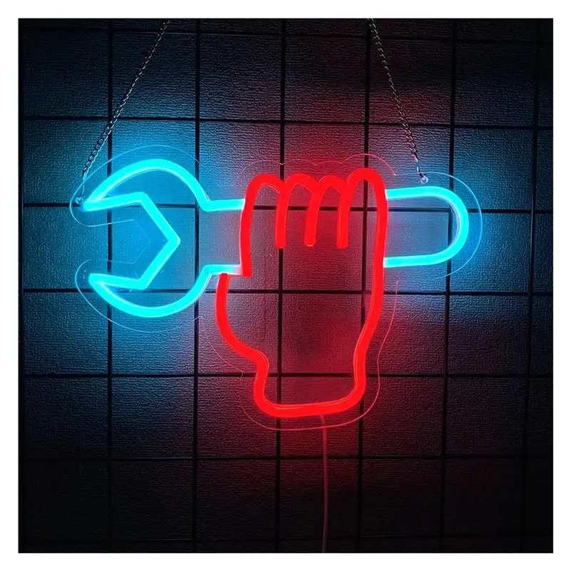 wrench-hand-neon-sign-usb-powered-decor-for-auto-repair-shop-16cm-63in×32cm-126in