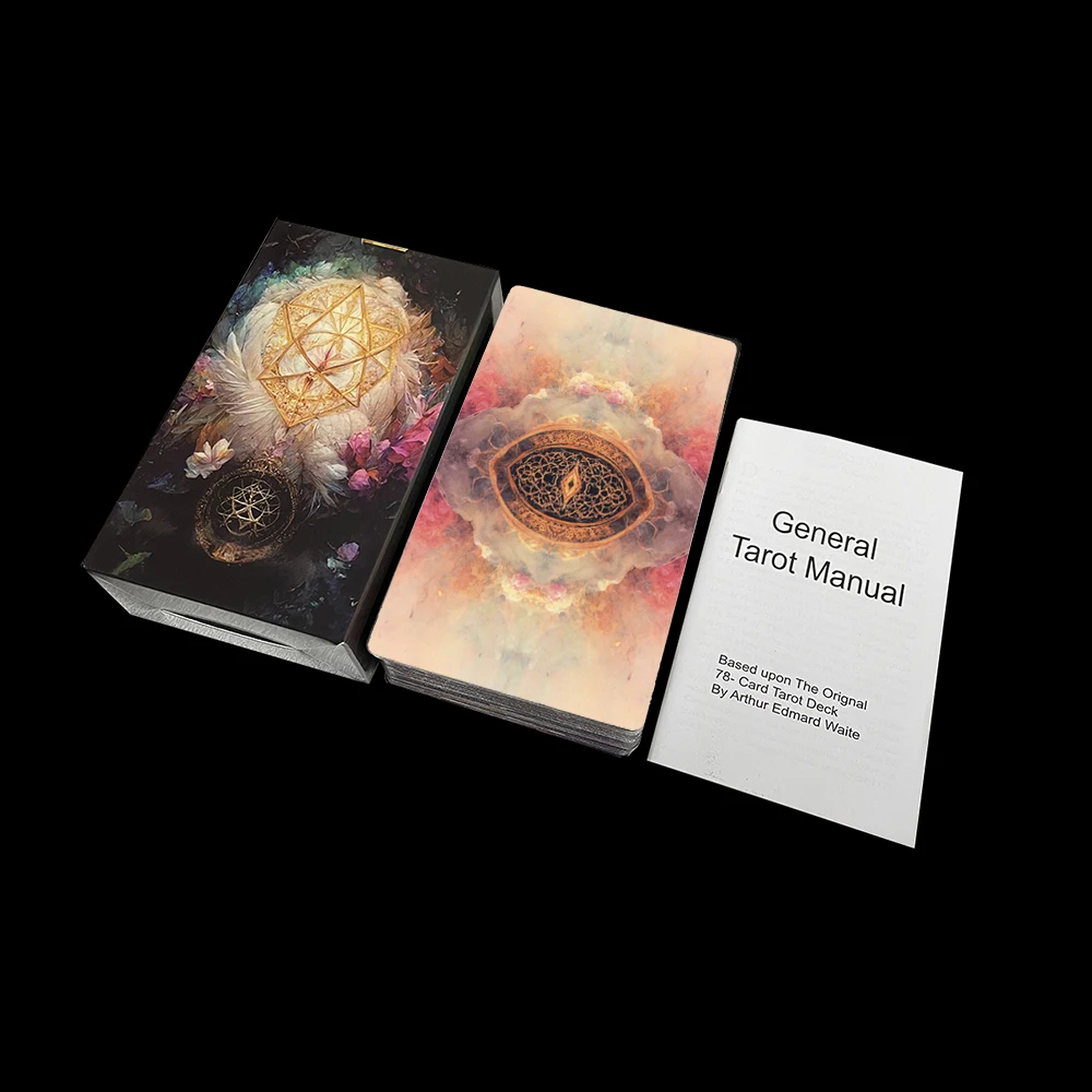 12x7CM Lune de L’Univers Tarot decks ever come Each card is a colorful work of art with Guide Book Divination12x7cm Golden