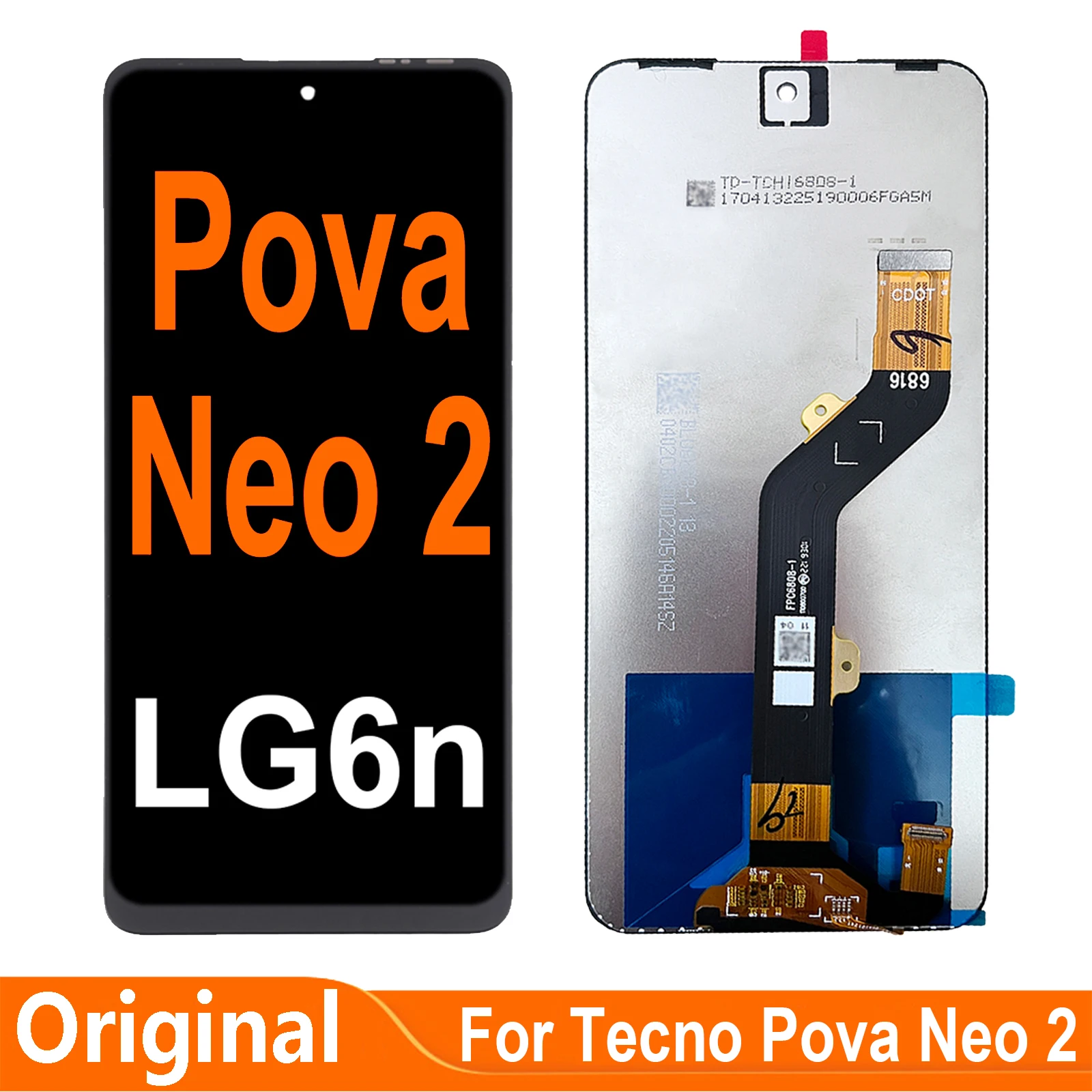 

6.82'' Original For Tecno Pova Neo 2 LG6n LCD Display Touch Screen Digitizer Assembly For Tecno Pova Neo2 LCD