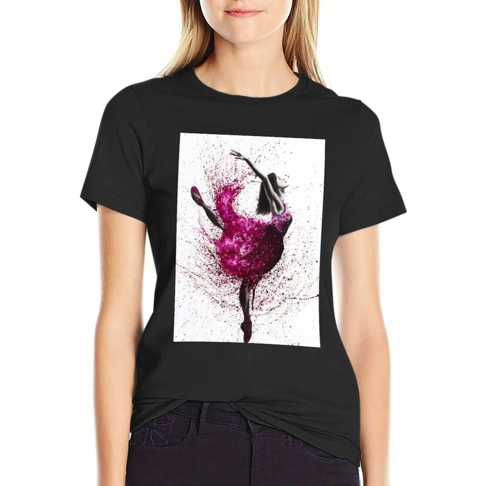 Ballet Wines T-Shirt female shirts graphic tees Aesthetic clothing plus size tops clothes for Women