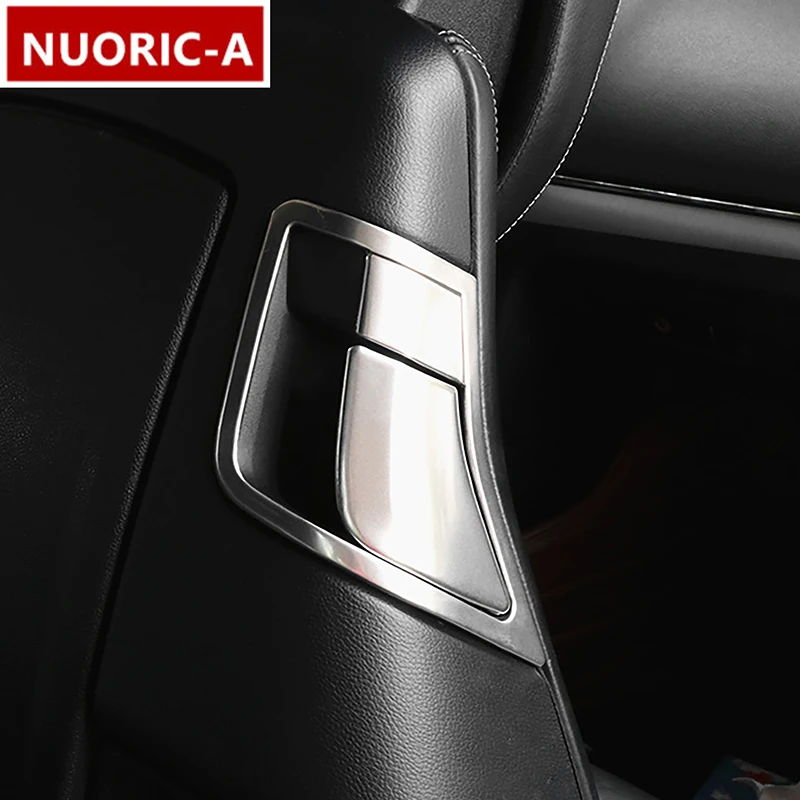 Front Seat Backrest Adjustment Frame Decoration Cover Trim For Mercedes Benz W207 C204 C E Class Coupe Stainless Steel Interior