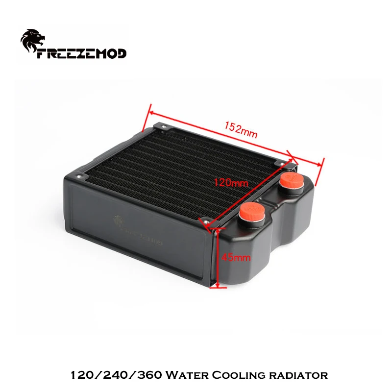 FREEZEMOD 45mm Thick Aluminum,PC Water Cooling Radiator Heatsink Support 12cm ,120mm Fans,G1/4