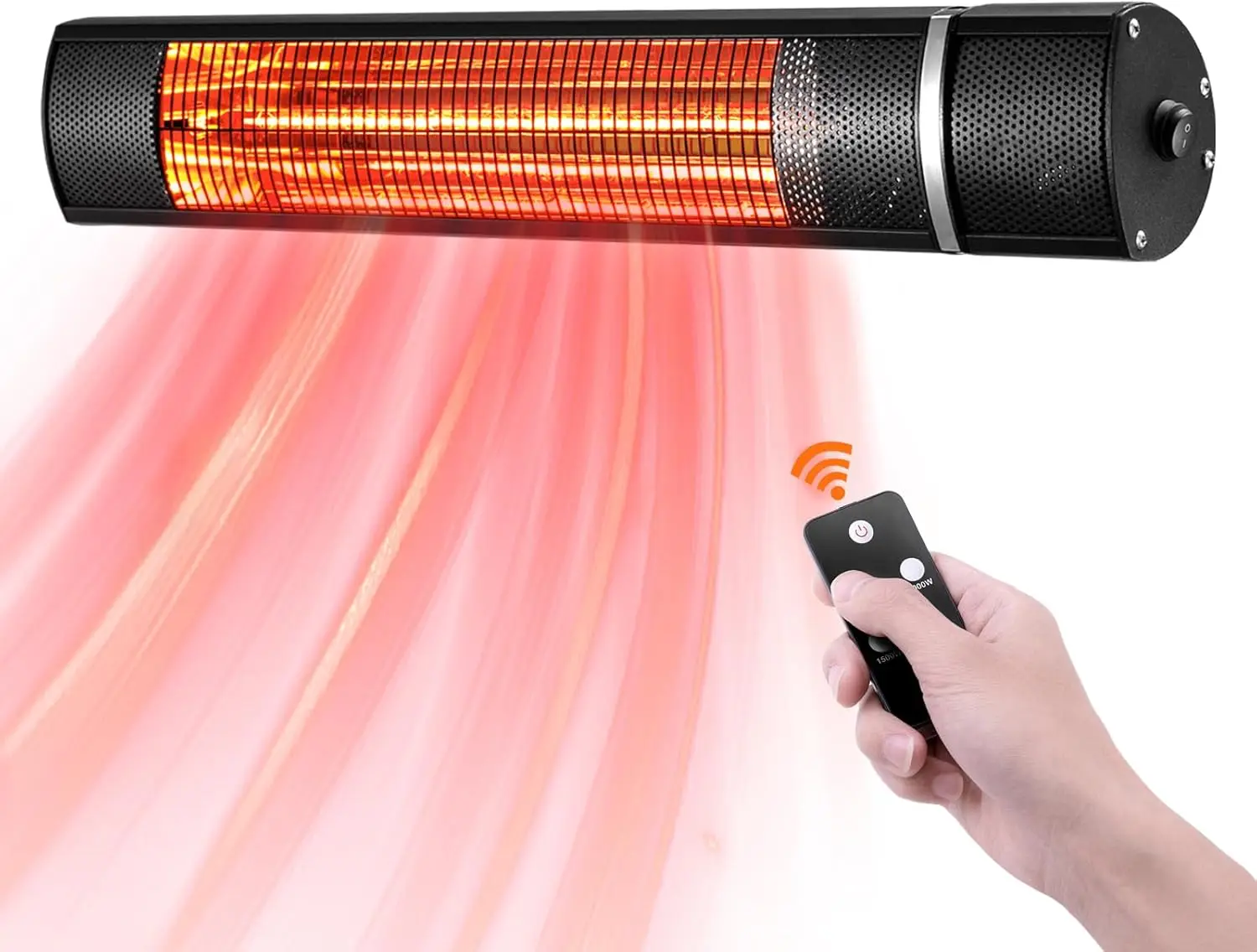 Patio Heater for Outdoor Use Electric Infrared Heaters 1500w with 3 Level,Waterproof Space Garage Heater, 3s Heatin