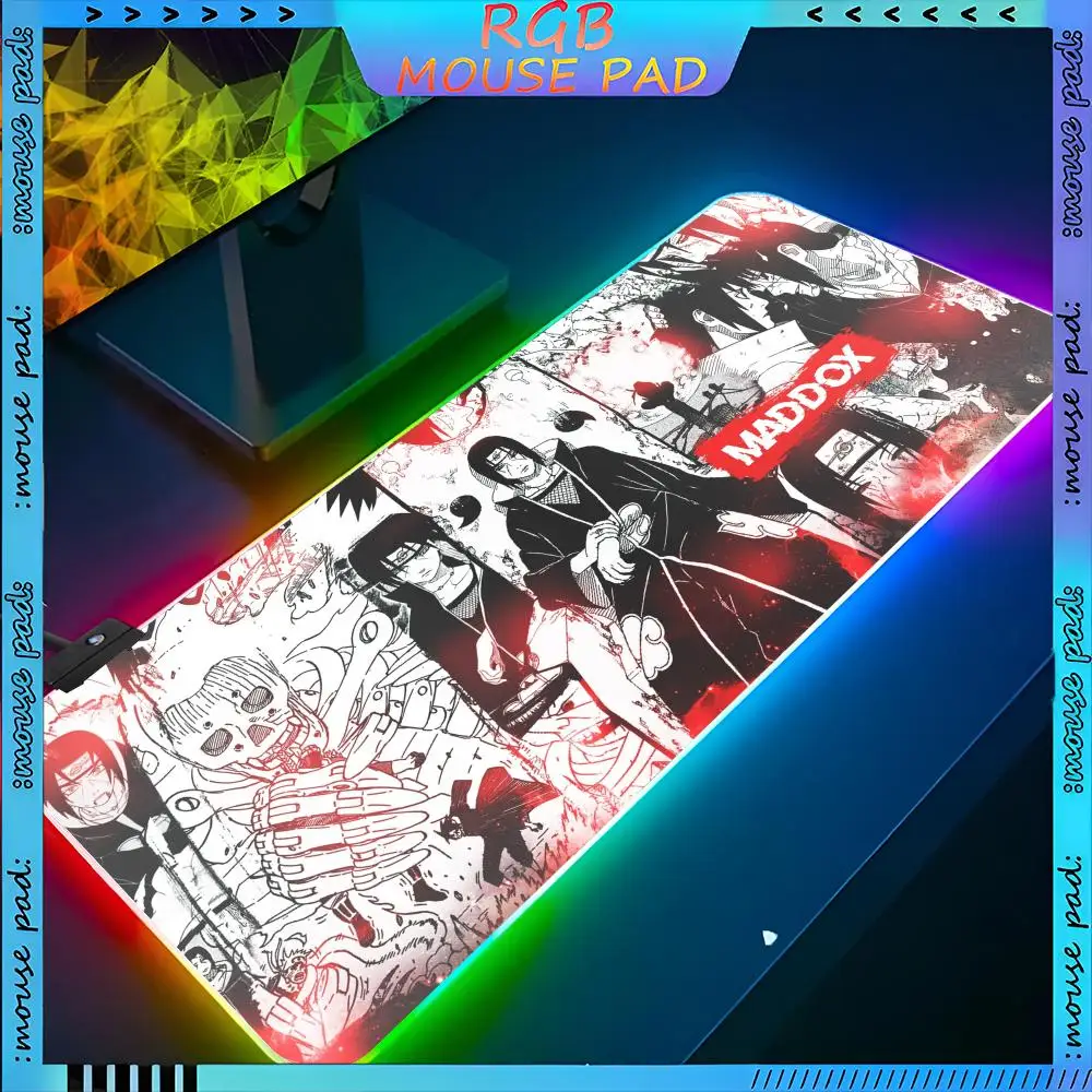 

U-uchiha Cool I-itachi Mouse Pad RGB Keyboard Cover Desk-mat Colorful Surface Waterproof Multi-size World Computer GamerMause P