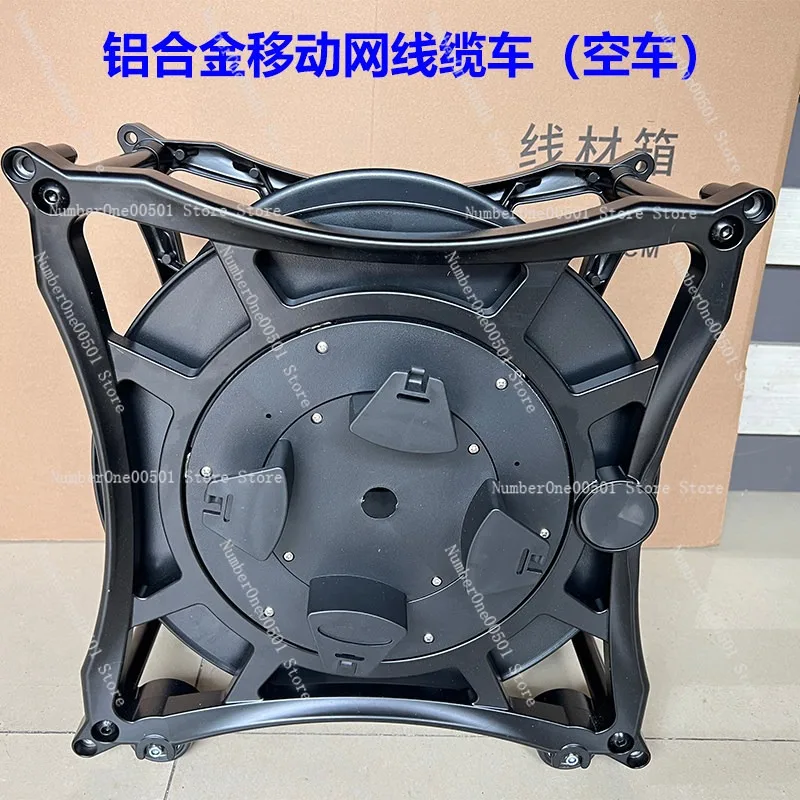 Aluminum Mobile Hand Crank Cable Reel for Audio Speaker Wire RJ45 Cord Storage