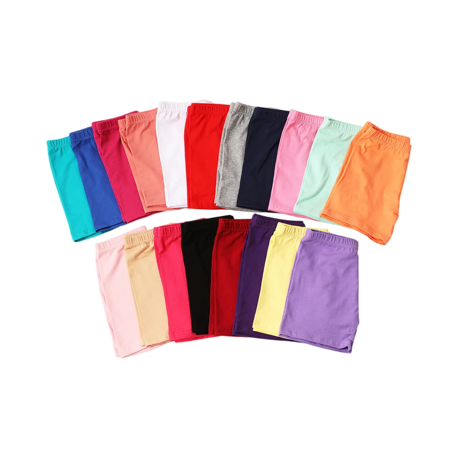 Summer Baby Girl Safety Pants Leggings Baby Basic Solid Color Elastic High Waist Three-Point Shorts Matching Dress Causal Shorts