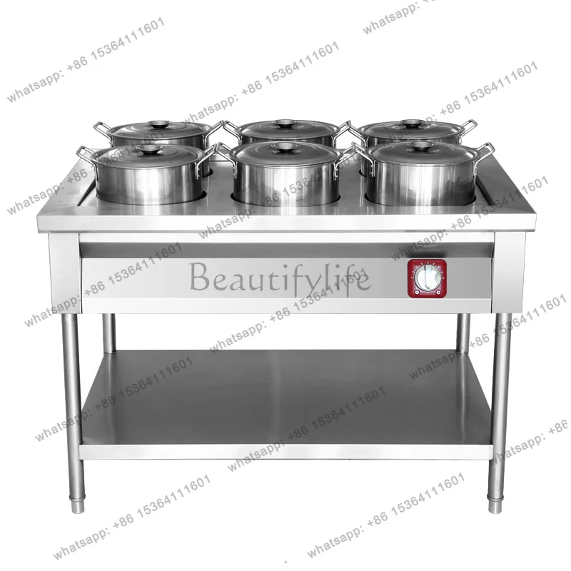 LJY commercial electric heating and insulation soup pool soup stove dining table fast food truck