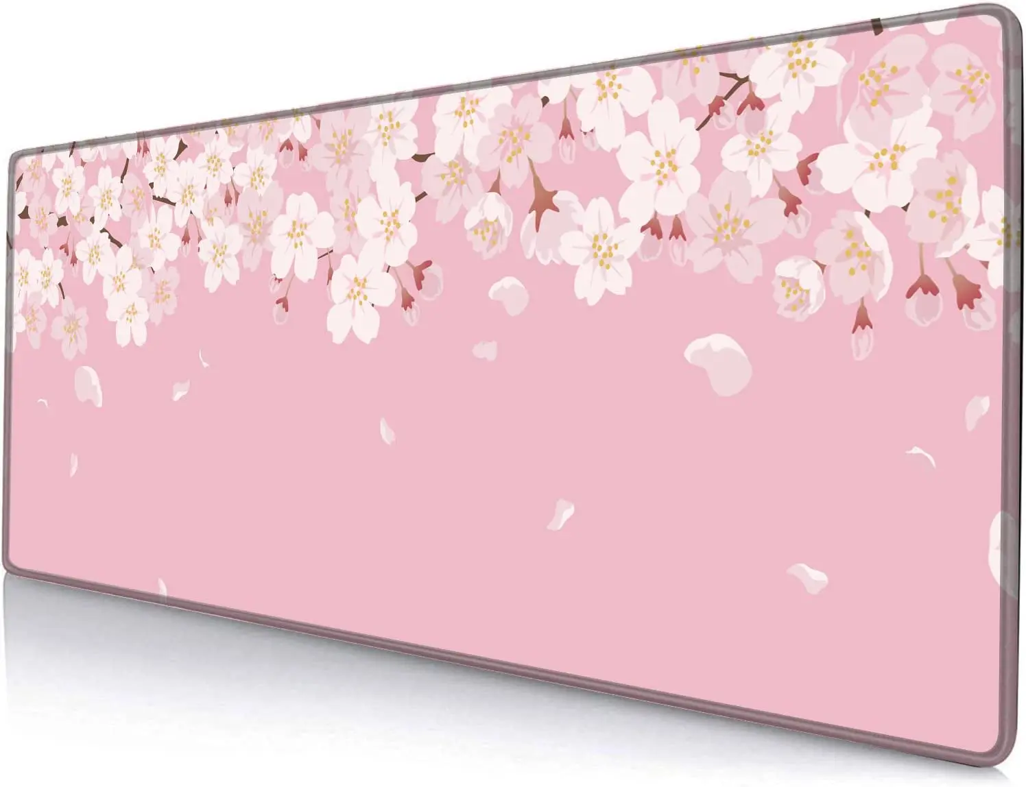 

Gaming Mouse Pad Large Pink Florals Mouse Pads for Women Non-Slip Rubber Base Mousepad 31.5x11.8inch Japanese Cherry Flowers