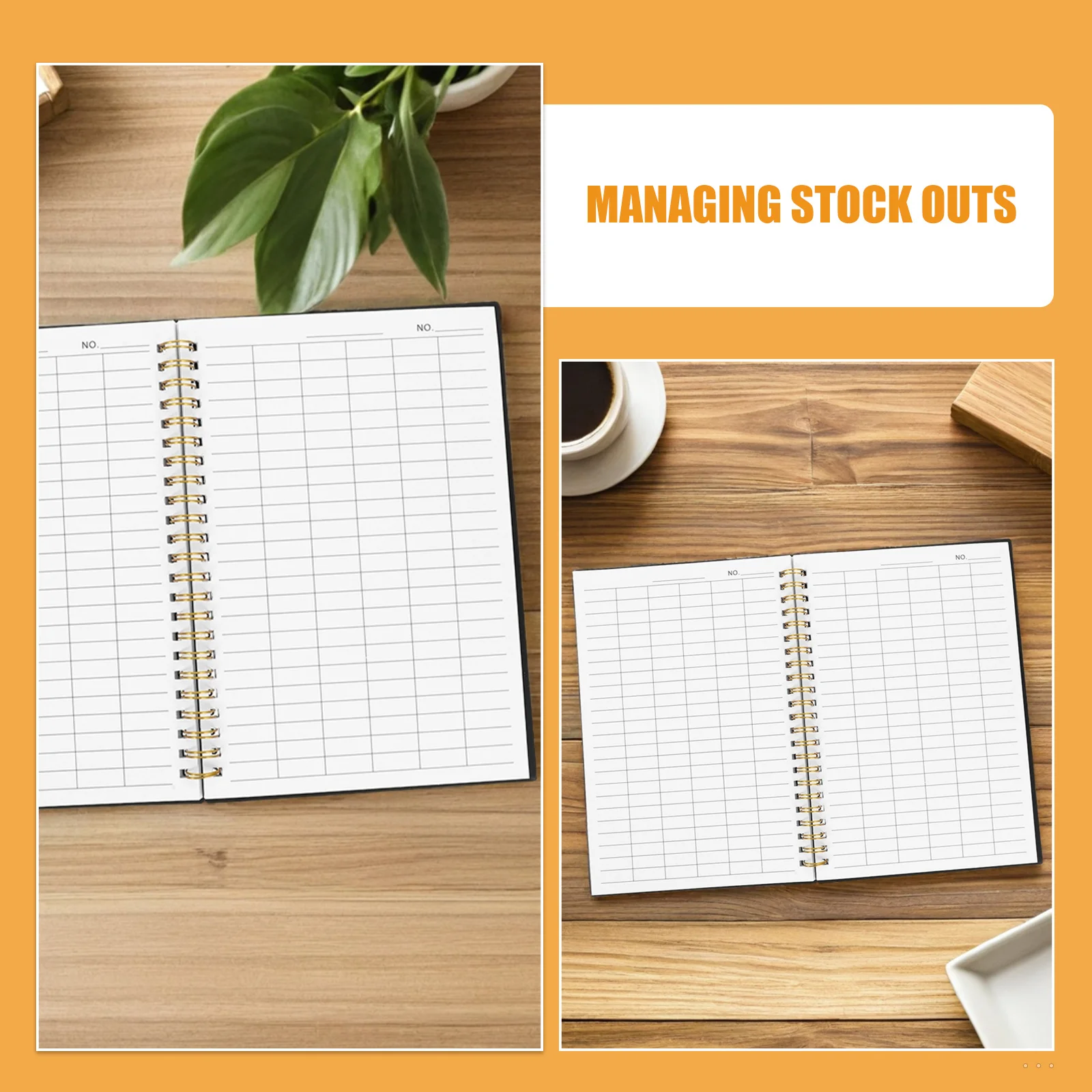 2Pcs Blank Horizontal Lined Ledger Book for Expense Tracking Budget Planning Personal Finance Management Business Accounting
