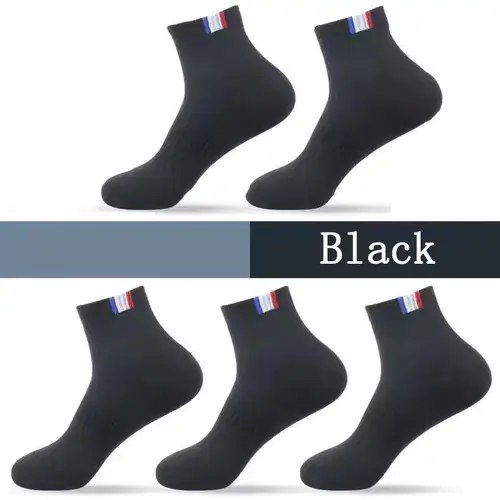 5 Pairs Socks Men Breathable Thickened Middle tube Solid Men's Spring Autumn Winter Warm White Black Sport Sock for Man Set Gift - Image 5