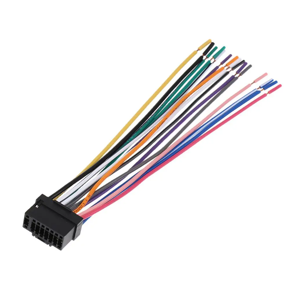 16 Pin Car Radio Stereo Power Speaker Wire Harness Plug Connector Cable Adapter for Alpine CDA-9887