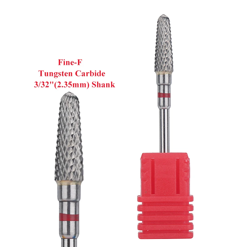 Cone Carbide Nail Drill Bit 3/32" Milling Cutter For Manicure Rotary Burr Nail Bits Cuticle Clean Maincure Pedicure Accessories