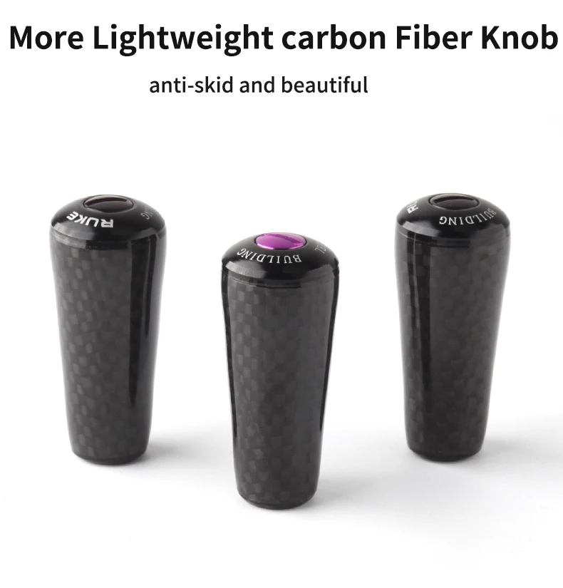 Kawa Angelrollen-Griff aus Kohlefaser, verdickt, 110 mm Länge, 48,5 g/Stück, passend für D/Ab/Shi Casting Rollen, DIY Angelzubehör – Detail 9