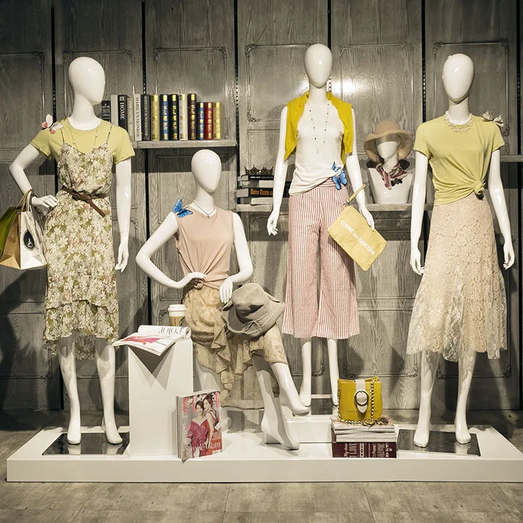 Mannequin for displaying lingerie and wedding dresses in a women's clothing store