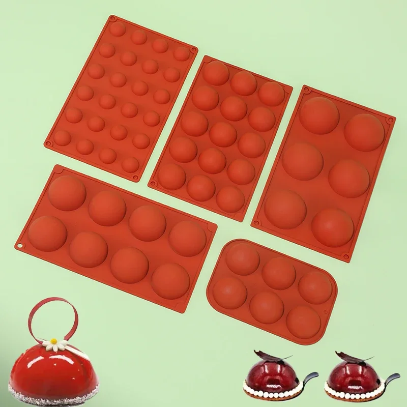 Kula 3D okrągła półkula formy silikonowe dla majsterkowiczów pieczenie budyń mus forma do ciasta czekoladowego akcesoria kuchenne narzędzia