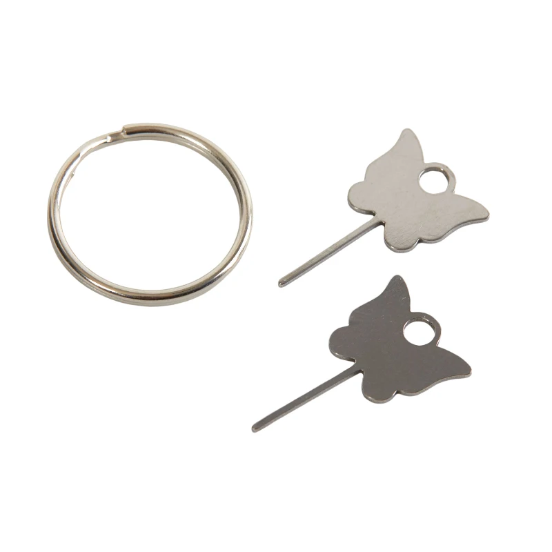 3Pcs/Set Butterfly Rabbit Shape Stainless Steel Needle For Smartphone Sim Card Tray Removal Eject Pin Key Tool Universal Thimble