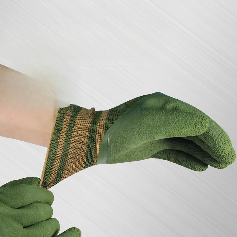 قفازات عمل مقاومة للاهتراء وناعمة وغير قابلة للانزلاق وعديمة الرائحة لحماية موقع البناء