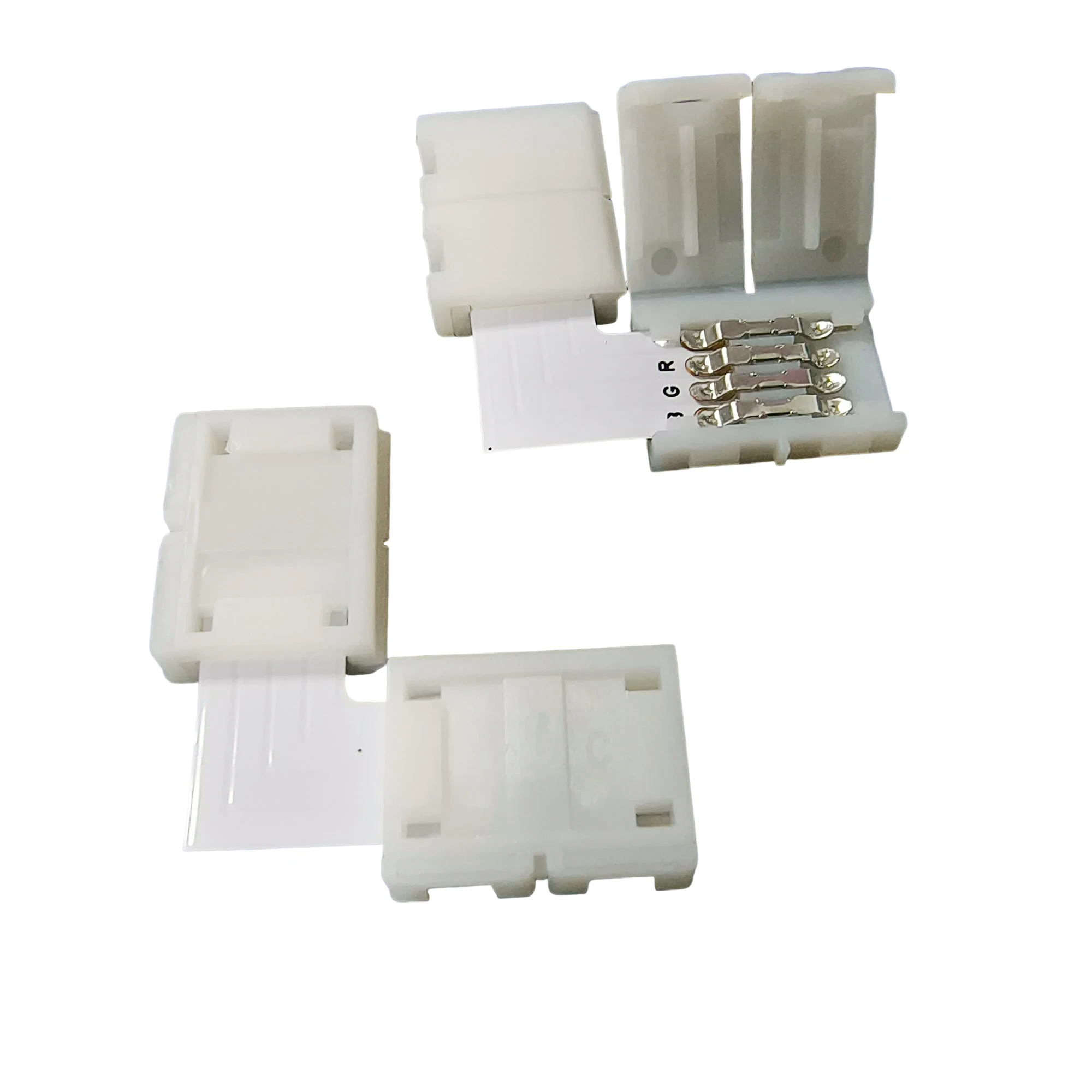 5PCS 2Pin 4Pin LED Strip Connector T / L Shape 8mm 10mm Wide Right Angle Corner Connectors Solderless for 3528 5050