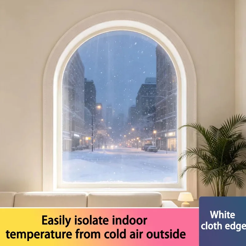 Customizable Size Windproof PVC Material Highly Transparent White Curved Top Window Film Eco-Friendly