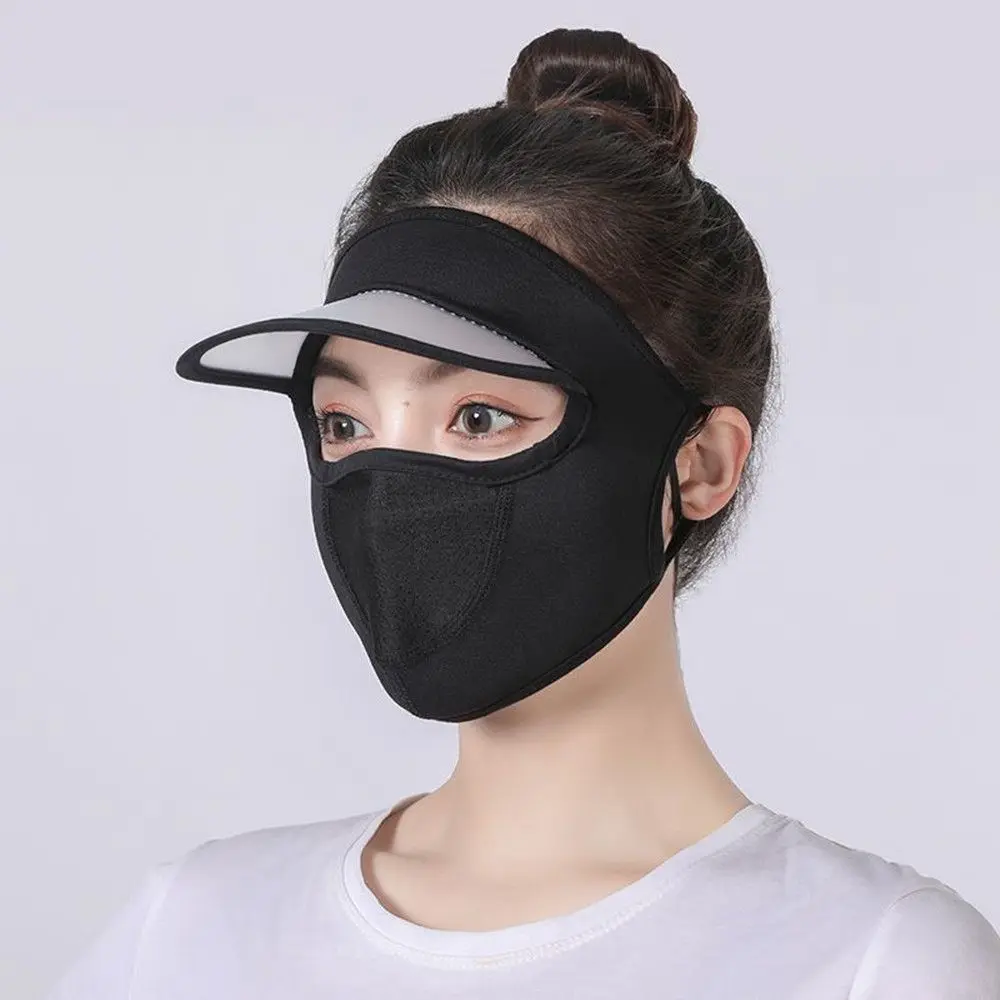 Unisex Full Face Mask UV Protection Summer Outdoor Sports Hat Breathable Ice Silk Women Sun Cap Dust-proof Cycling Mask