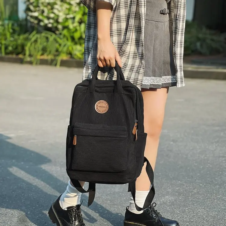 حقيبة ظهر كاجوال من سروال قصير للمراهقين، 14 حجرة للكمبيوتر المحمول، حقيبة المدرسة الثانوية والكلية مع جيب بسحاب، حقائب ظهر للمدرسة