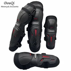 Respirável motocicleta joelho almofadas, cotovelo almofadas, corrida, patinação, guardas off-road, proteção ao ar livre, equitação cruz, 4pcs