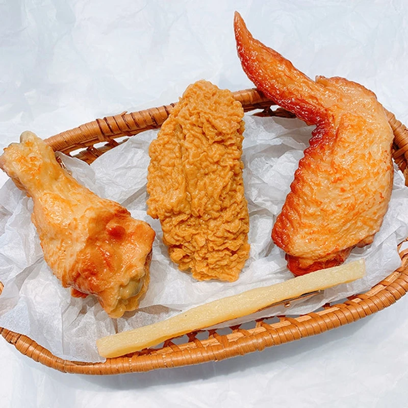 Funny Roasted Chicken Legs Crispy Wings French Fries Hair Clips Hair Simulation Food Fried Chicken Hairpin Accessories Jewelry