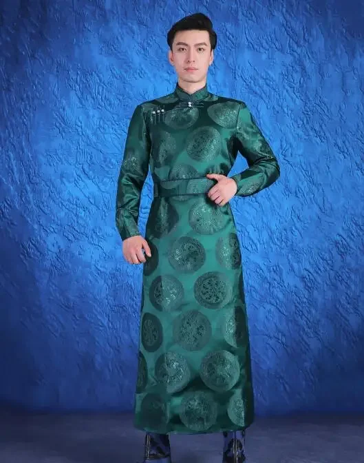 

Mongolian Men's Mongolian Robe Ethnic Dance Performance Mongolian Costume Lifewear Robe