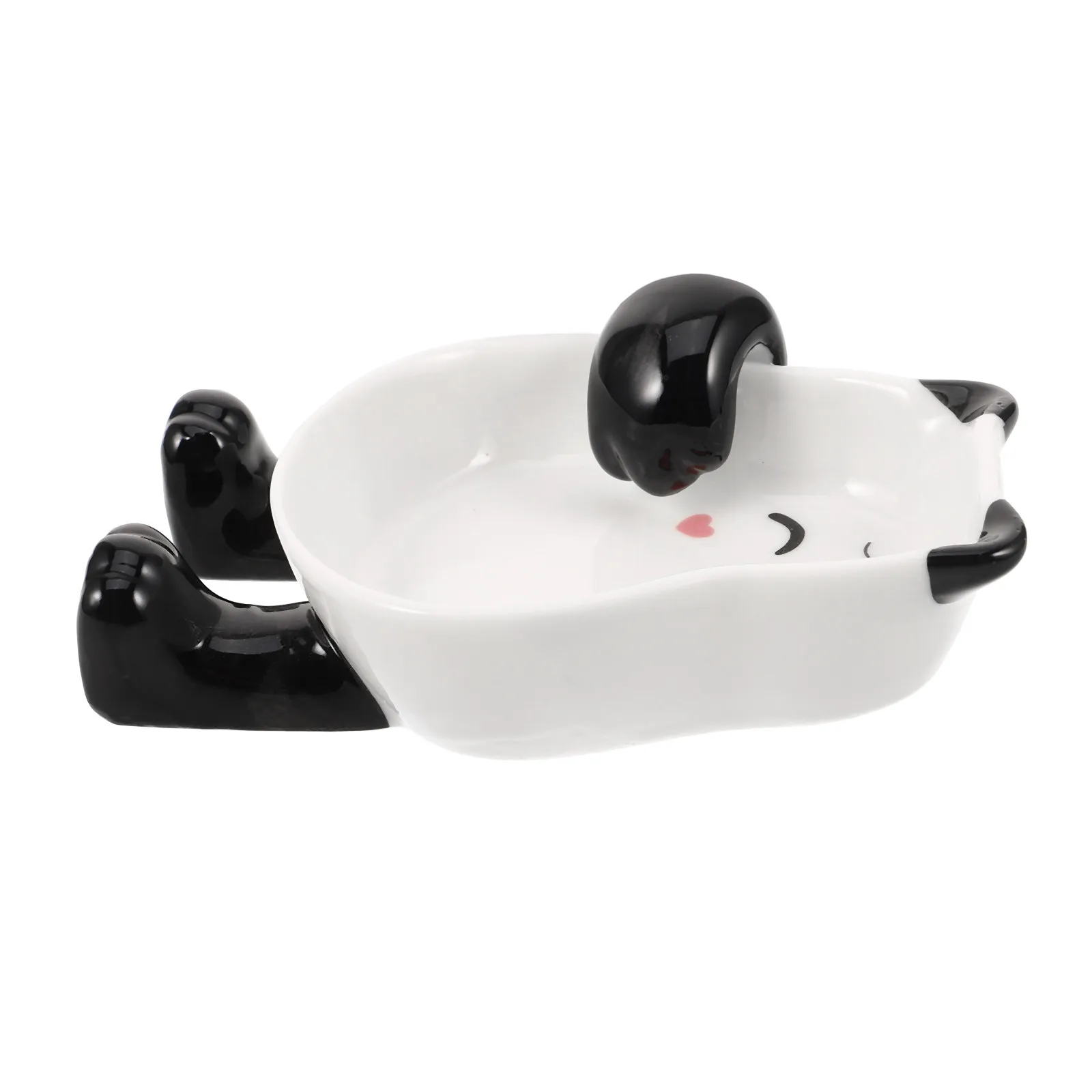 

Ceramic Dual Use Chopstick Rest Spoon Fork Holder Dipping Sauce Plate for Sushi Appetizers Side Dishes Small Bowls Tableware