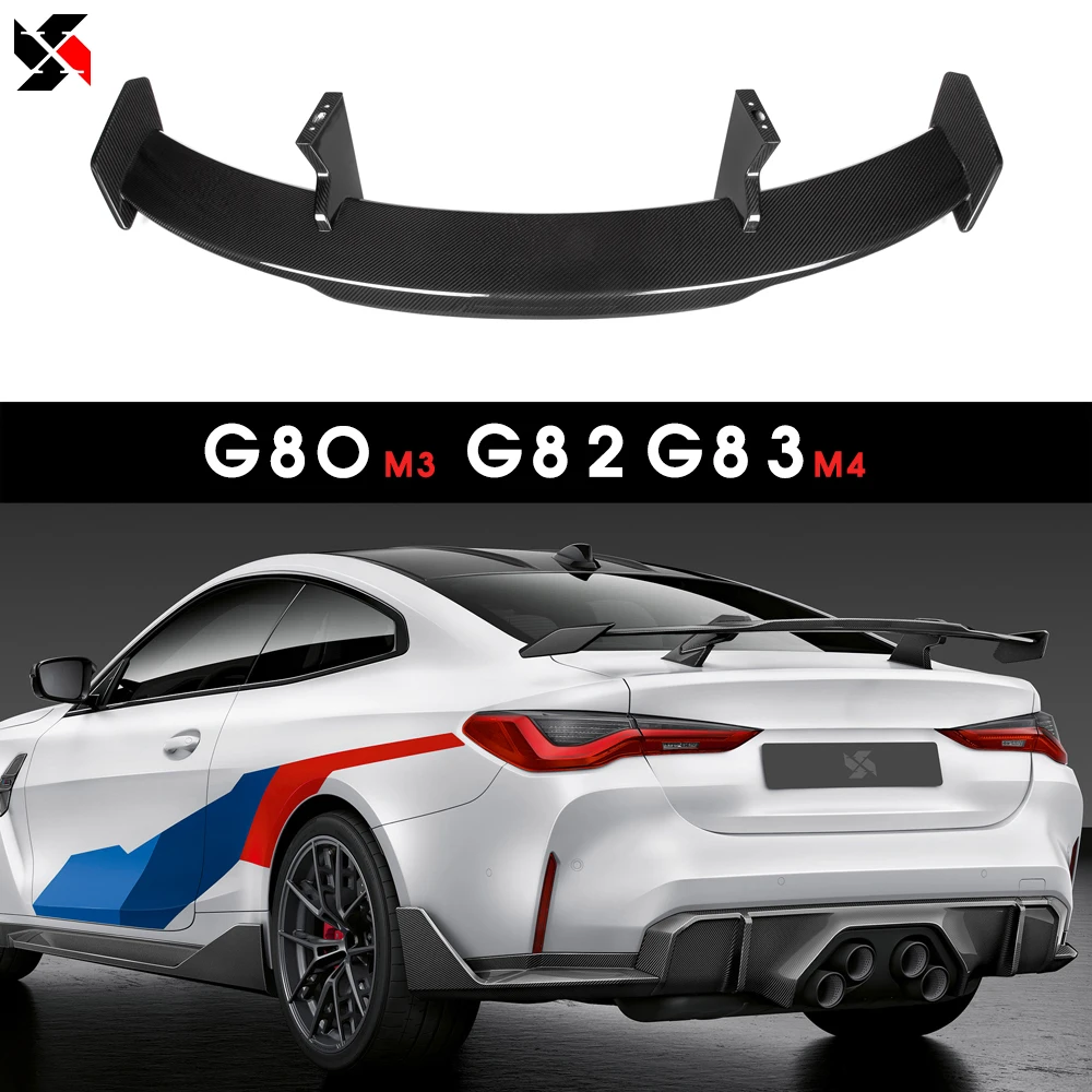 Dry Carbon Car Styling Rear Trunk High-kick Deck Spoiler Wings For BMW G80 M3 G82 G83 M4 2021-IN & G22 4  Series Boot Lid Tail