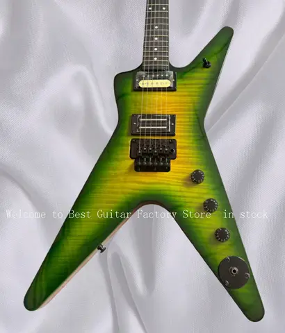 Blue Dimebag Dean Electric Guitar ML From Hell Lighting Body Bridge hot sale #098532