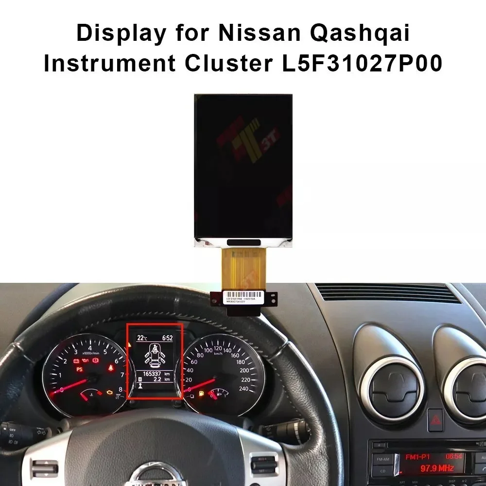 

Display for Nissan T31 X-Trail, Rogue, Qashqai Instrument Cluster L5F31027P00
