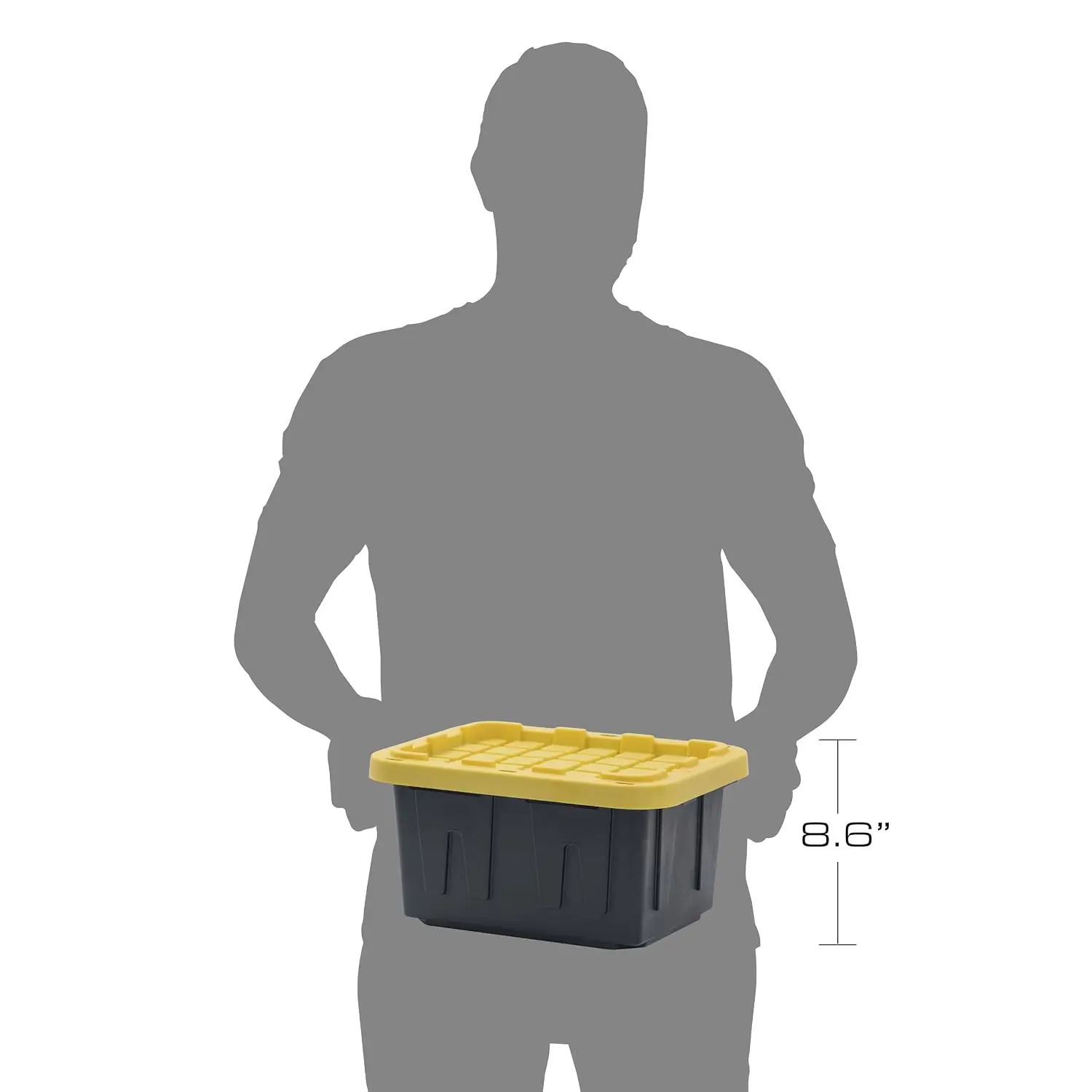 5-Gallon Stackable Plastic Storage Bins with Lids, 6 Pack