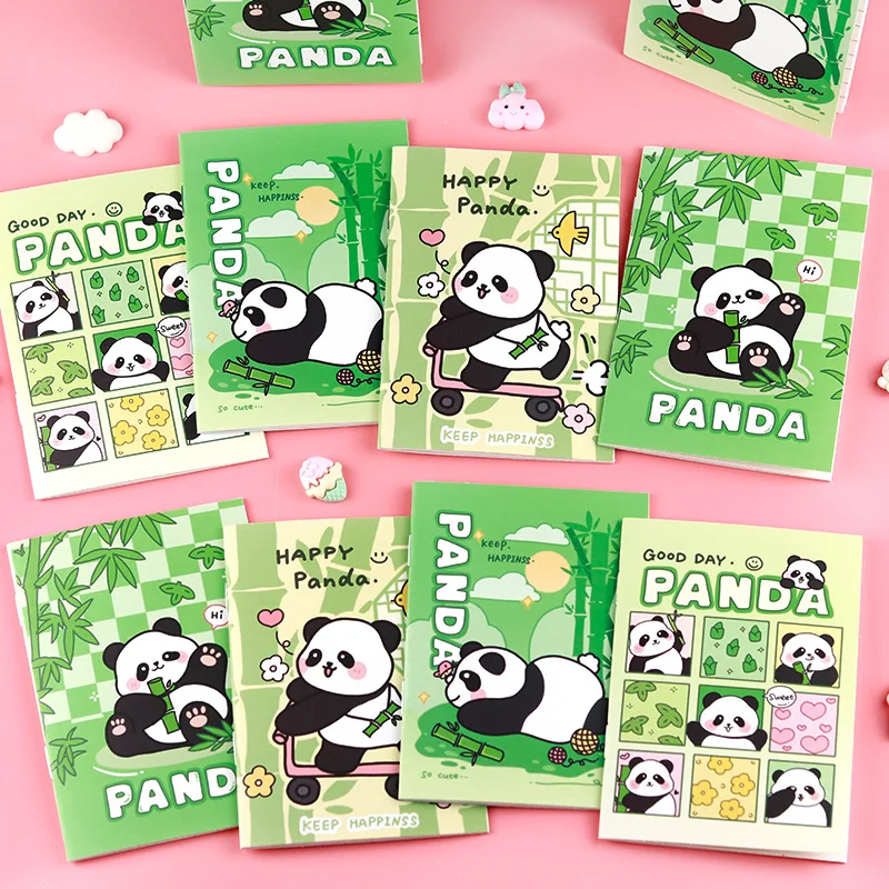 20pcs/lot Cartoon Panda Notebook Notepad Mini Note Book Diary Day Planner Kawaii Journal Stationery gift School Supplies