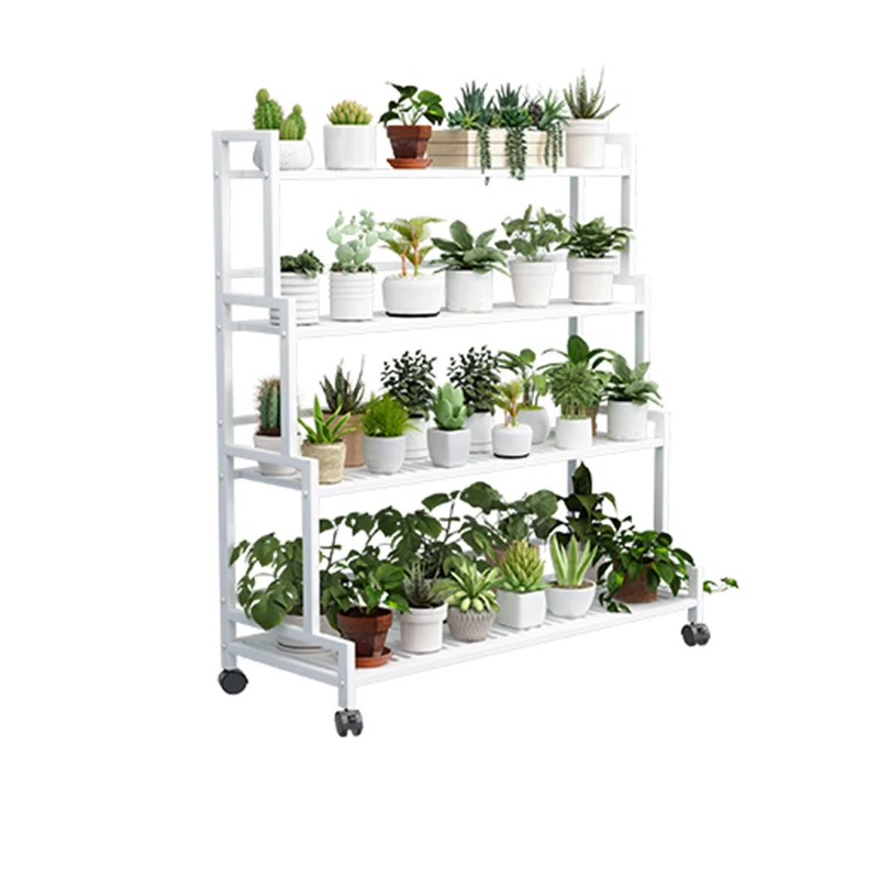 Plant Stand  Flower Stand 3/4 Tier Flower Shelf Planter Rack Storage Organizer Display Indoor Garden Balcony Floor-standing Rack