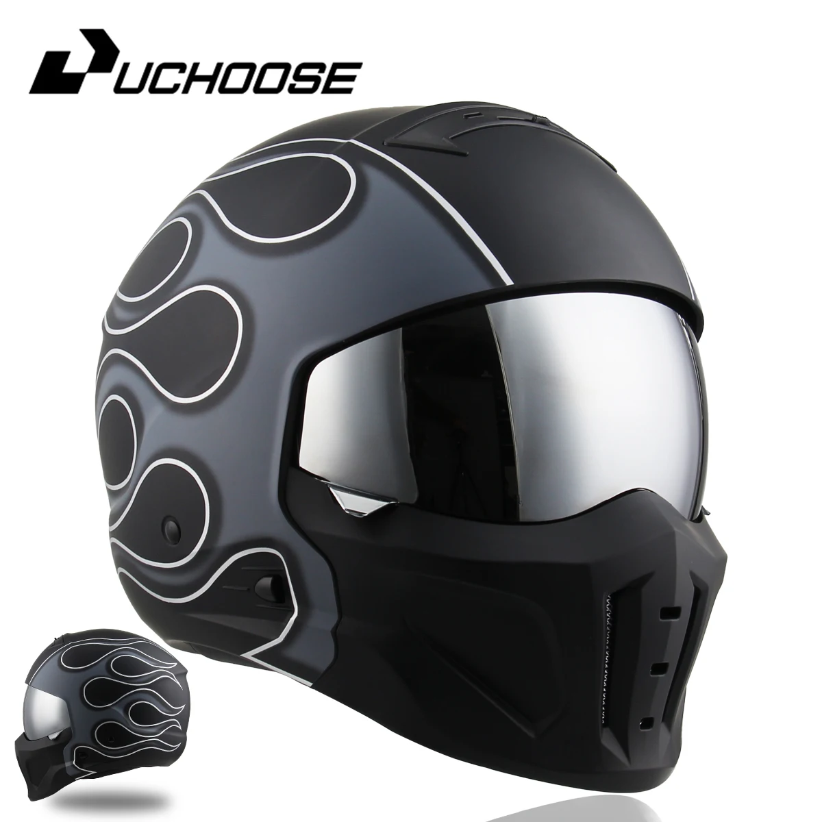 2026 New Scorpion Helmet Retro Motorcycle Cascos Moto Locomotive Personality Multi-purpose Combination Helmet Half Helmet