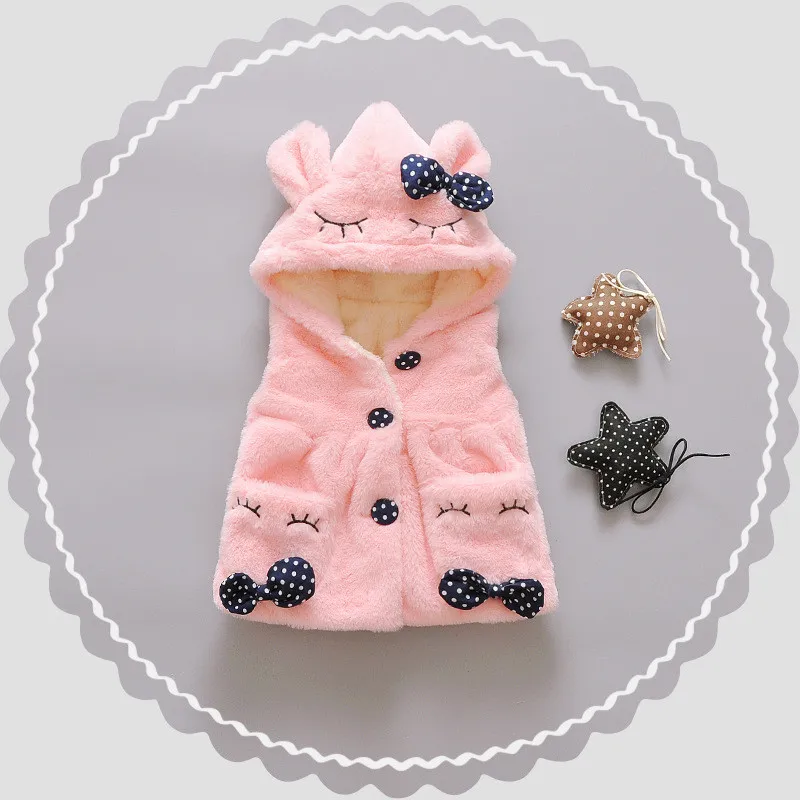 0-5 Years High Quality Spring Autumn Girl Vest Jacket New Woolen Solid Kid Children Clothing Baby Girl Outerwear Coat