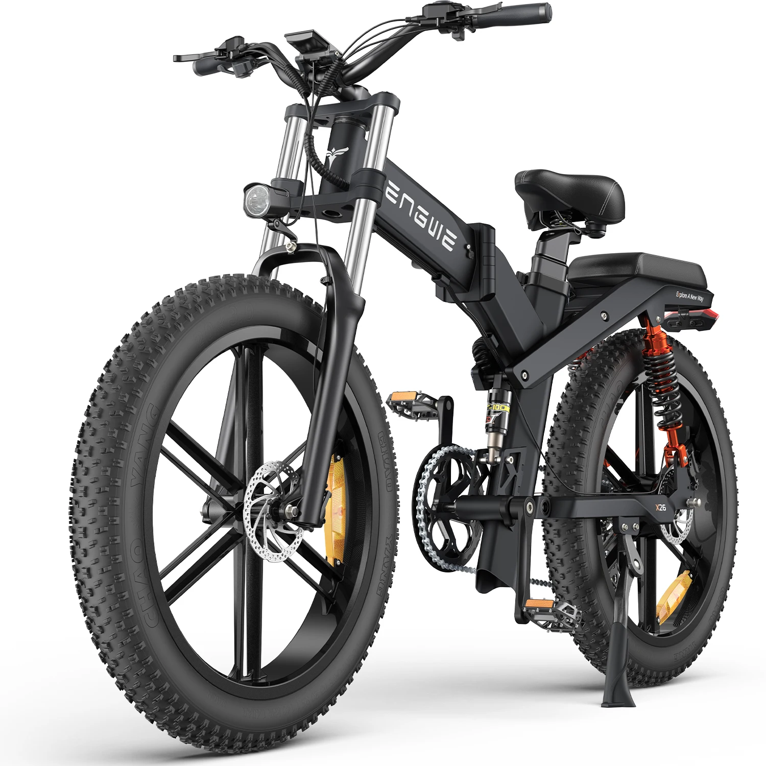 ENGWE X26 E Bike Folding 1000W Motor 48V29.2AH Lithium Battery All-terrain Electric Bicycle Adult 26*4.0 Fat Tire Electric Bike