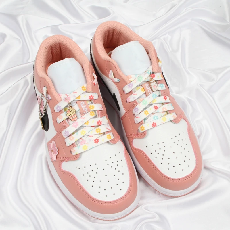 Flache Schnürsenkel für Sneaker, bunte, niedliche Cartoon-Muster, bedruckte Schnürsenkel, Sternen-, Frucht- und Blumenmotive, Sportschnürsenkel, lässige Canvas-Schnürsenkel – Detail 5
