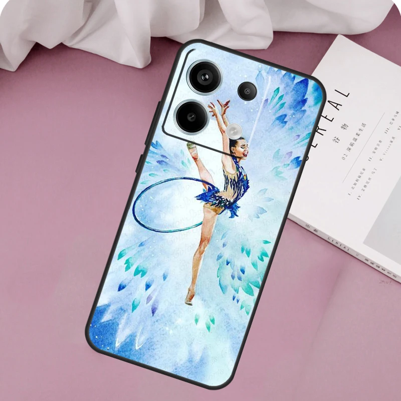 Gymnastics Oil Painting Case For Redmi Note 13 Pro Plus 9 10 11 12 Pro 10S 11S 12S Redmi 12 9C 10C 12C 13C Cover