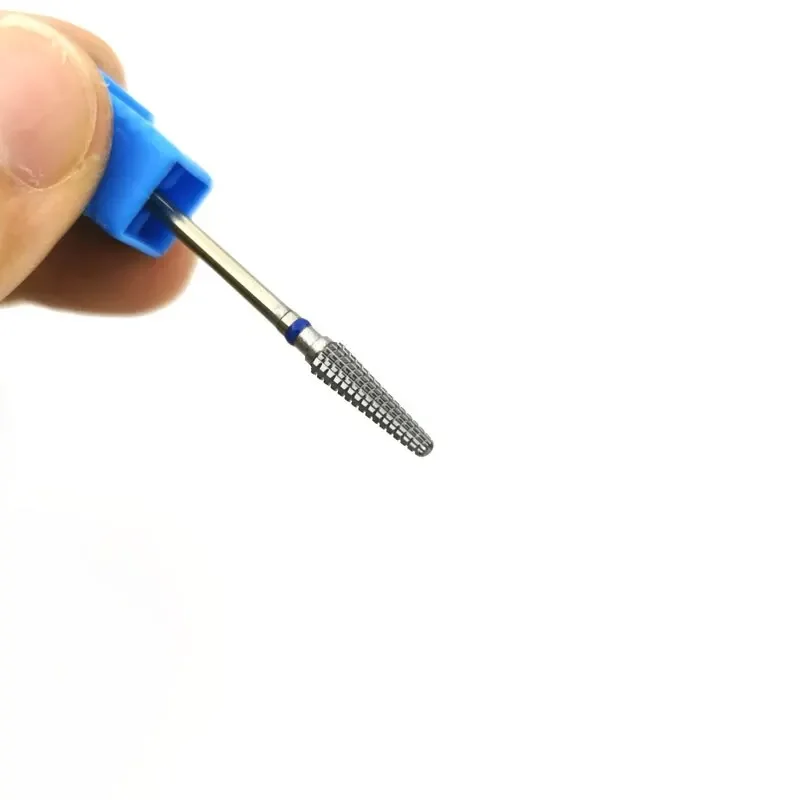 Broca para uñas cónica de carburo de tungsteno, brocas rotativas de 3/32 "para manicura, accesorios de taladro eléctrico, herramienta de fresado de uñas