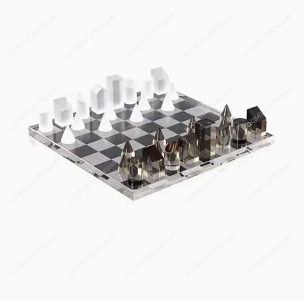 Nordic Minimalist Crystal International Chess Board Chess Ornaments Modern Sample Room Living Room Soft Home Decoration