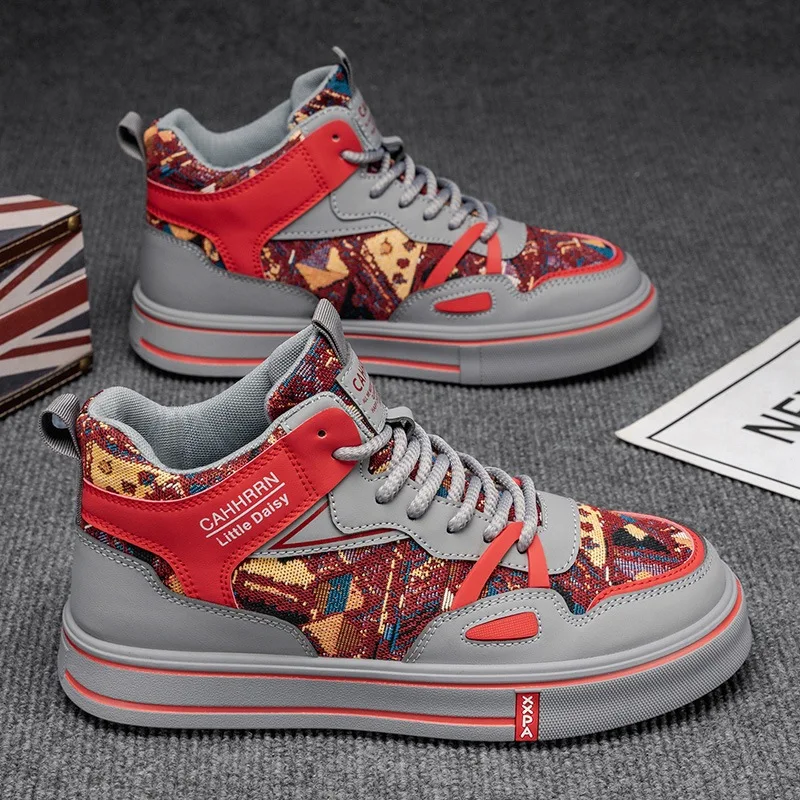 

High Top Board Shoes Men Comfortable Casual Shoes Height Increasing Versatile Sports Trendy Shoes Autumn Winter Student Sneakers