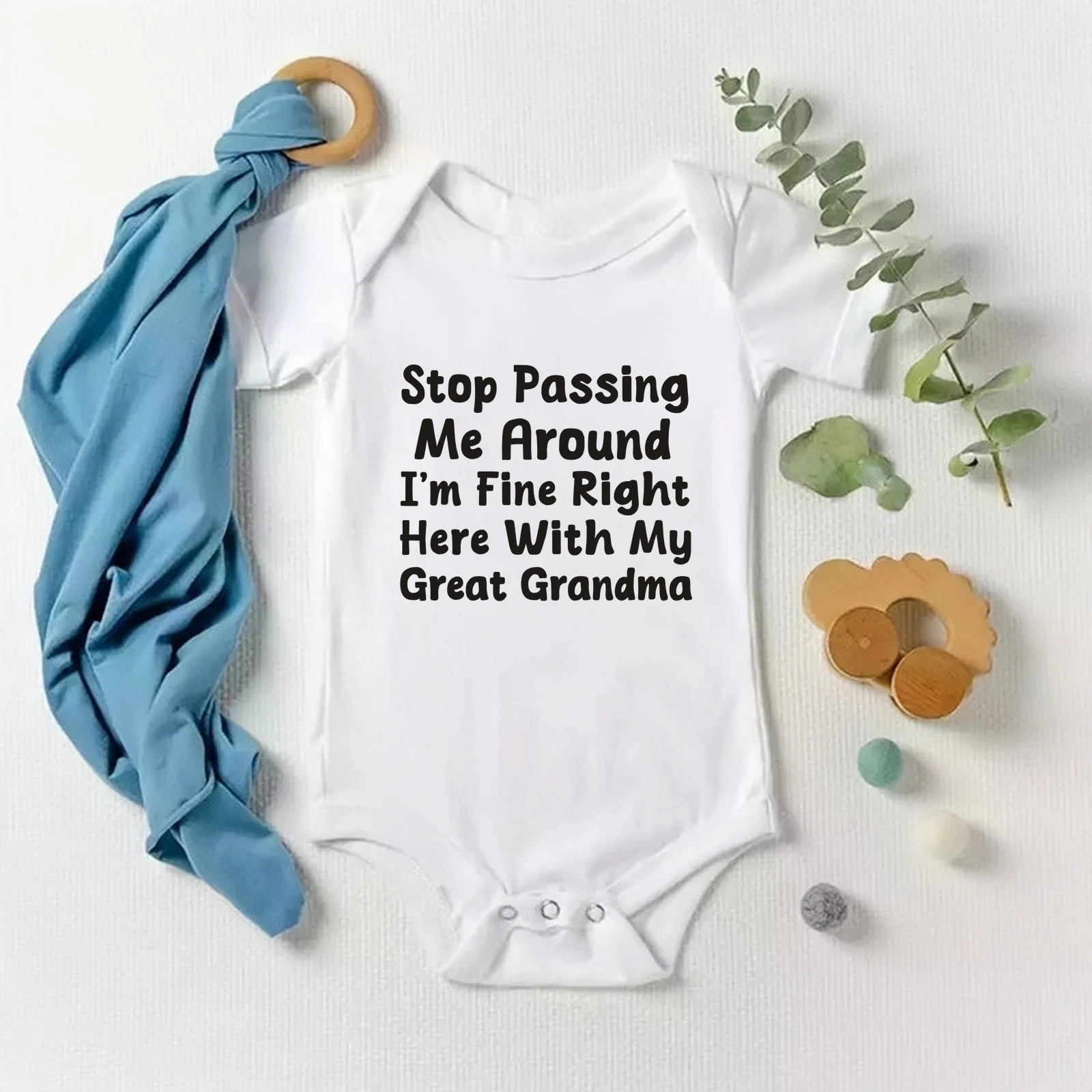 Great Grandma Print Baby Bodysuit Cute Newborn Baby Girls Boys Clothes Body Toddler Romper Cotton Summer Infant Jumpsuits