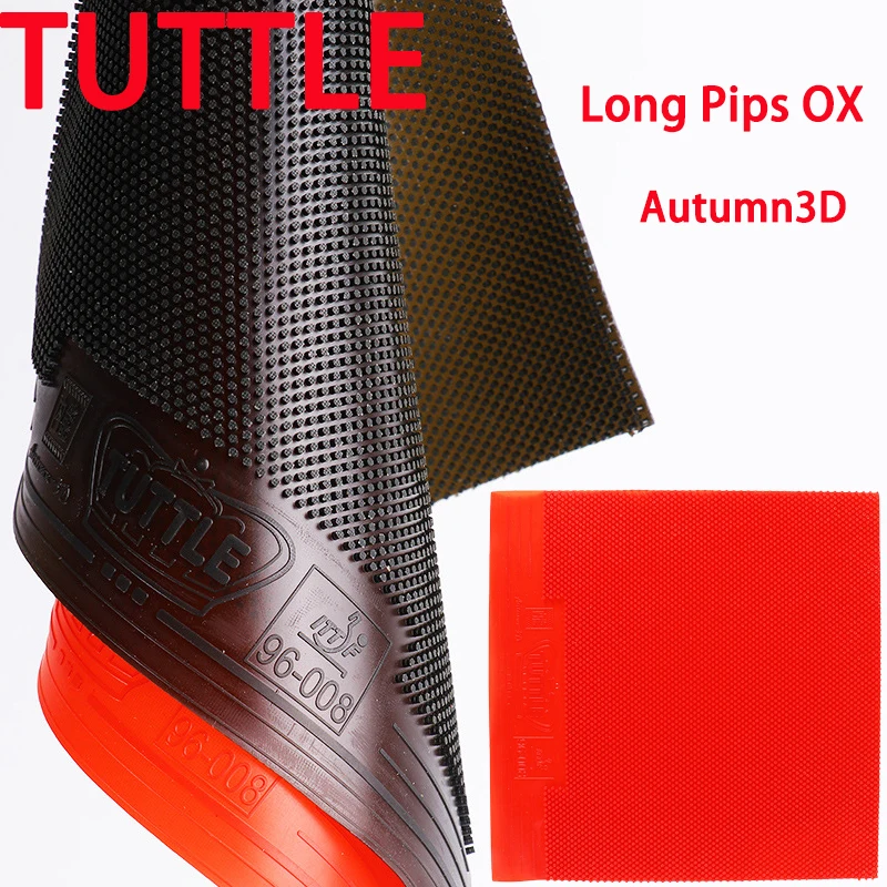 Autumn3D Table Tennis Rubber Long Pips OX TUTTLE Curve Weird Rotating Table Tennis Rubber Small&Medium Particle Single Rubber