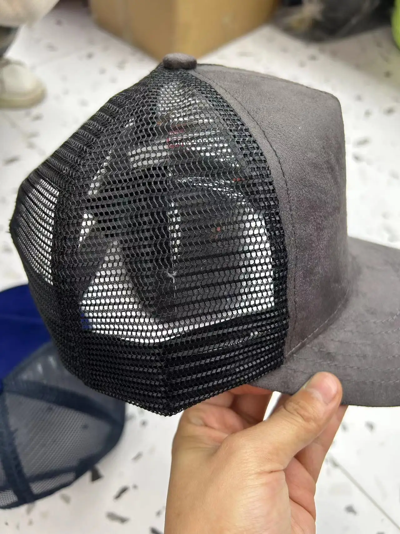Unisex 5-Panel-Wildleder-Mesh-Baseballkappe für vier Jahreszeiten, für Männer und Frauen, leere Snapback-Kappen, Papa-Hüte, Outdoor-Sport, Sonne, Gorras – Detail 5